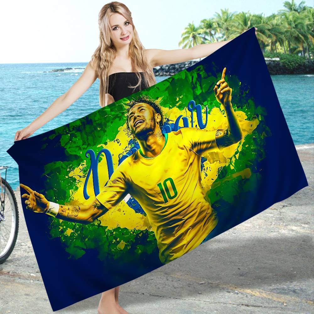 N-Neymar Jr Stella del Calcio Microfibra Telo da Spiaggia Assorbente Asciugatura Rapida Morbido Yoga Nuoto Resort Escursionismo in Montagna Asciugamano