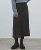 Nigaennikol Slit H Long Skirt_Charcoal