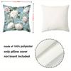 1 pieces -2D flat printing Blue Floral Rose Patterned Decorative Throw Pillows Polyester pillowcase, sofa decorative cushion cov
