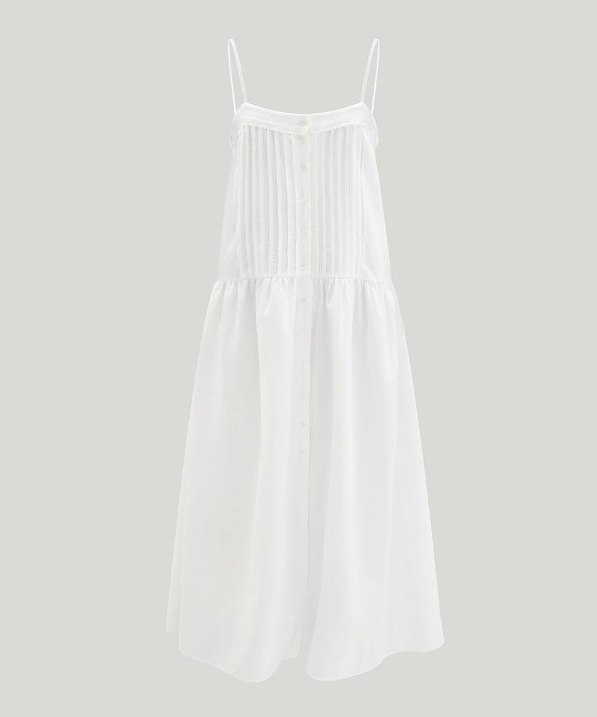 Poeteuseoul Flowy Pintuck Dress_Ivory