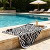 1 Pc Zebra Stripe Print Quick Dry Lightweight Breathable Comfortable Beach Towel For Summer Pool And Outdoor Activities