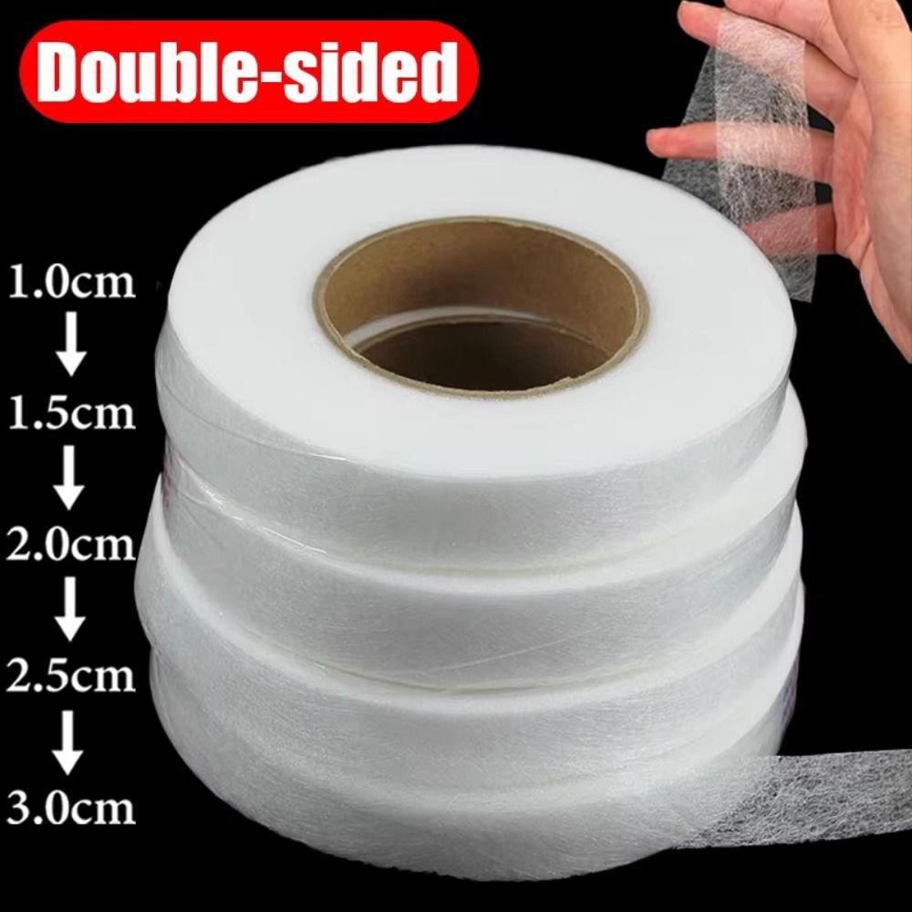 60M Tussenvoering Lijmtape Dubbelzijdig DIY Naaien Tussenvoering Non-woven Kleding Strijken Zoomlinten voor Inkorten Repareren Broeken