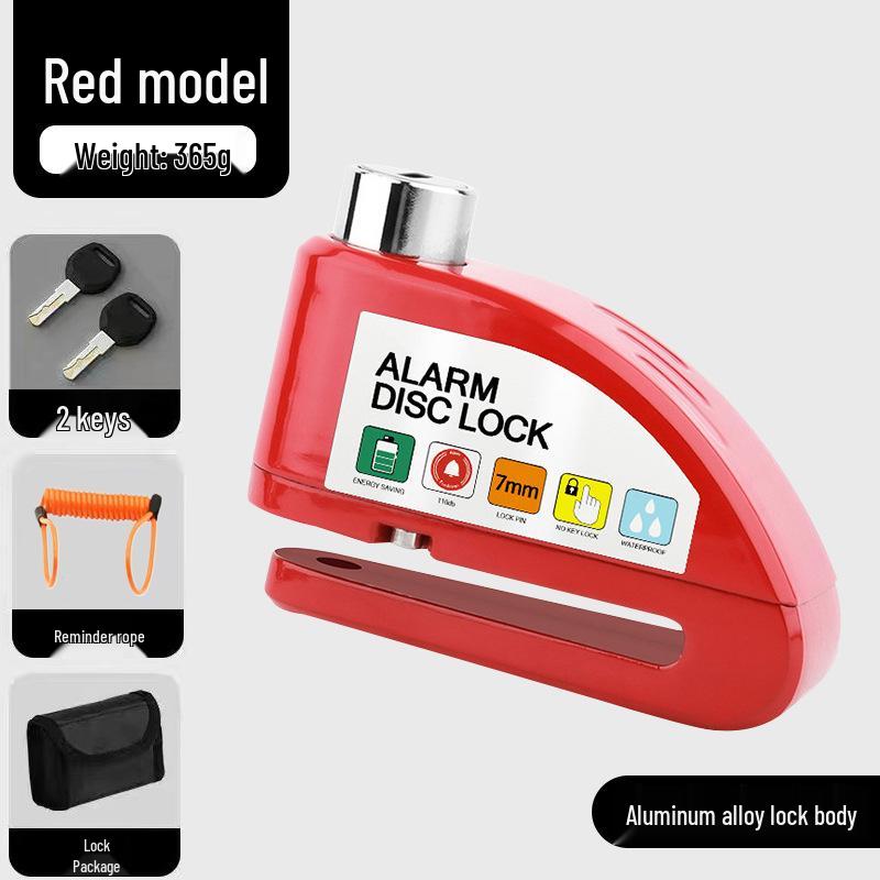 Blocca Disco Freno Antifurto Universale per Auto, Moto e Biciclette con Sistema di Allarme