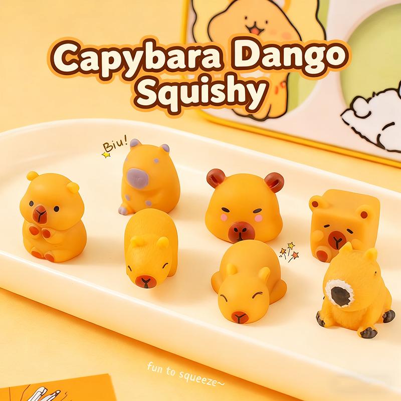 Mochi Squishy Anti-Stress Toys Kawaii Capybara Tabas Squishy Squeeze Fidget Sensory Toys Stress Ball Party Gift Desk Decoration