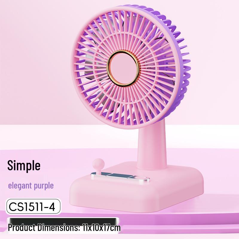 USB Rechargeable Mini Desk Fan - Portable for Dorms and Offices