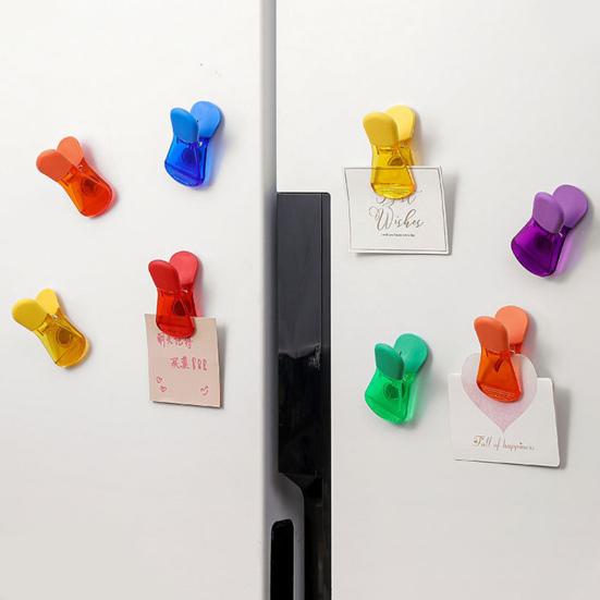 Kitchen Magnetic Clips Set for Fridge Heavy Duty Wide Bag Clip Memo Holder Document Clip for Chips Snacks Storage Bills