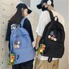 Backpack Men's Simple Lightweight Large Capacity Versatile Backpack Japanese Junior High School Student School Bag Women Send Badges