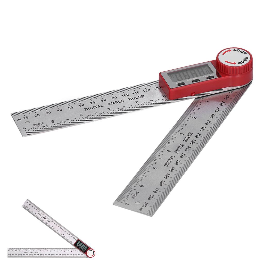 Angle Finder 360° Digital Display  Stainless Steel Portable Electronic Measuring Ruler for Wo