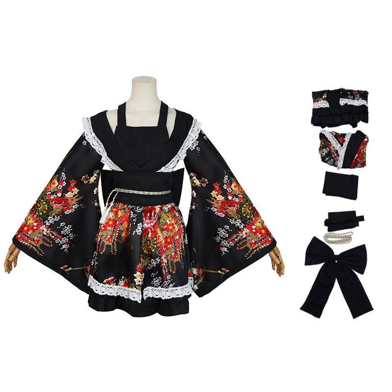 

Мария Дзёдо Гокураку Костюм горничной Косплей Костюм Комплект Лолита Униформа Игра Роль XXL