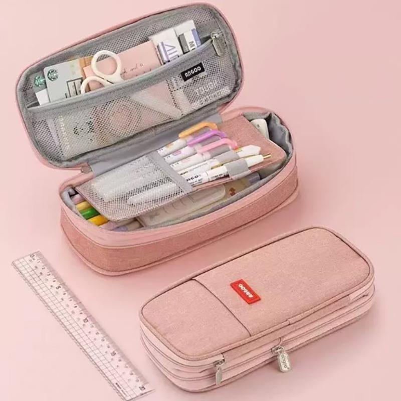 Large Capacity Pencil Case Stationery School Supplies Pencil Cases Pouch Office Desk Storage Bag Students Kids Pen Case Bags Box