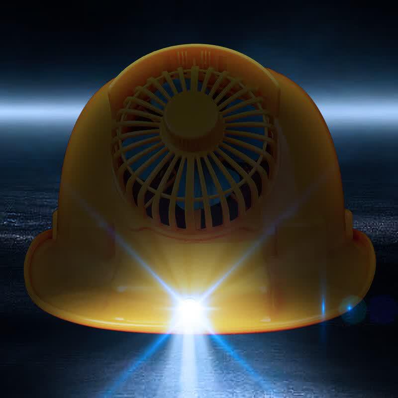 Casco de Seguridad YWXA Caidao Solar con Doble Ventilador y Luz