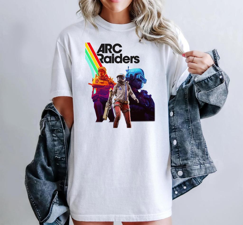 Arc Raiders Game Printed Tshirt for Womens Spring and Summer Fashion Trend Pure Cotton Top Neutral Short Sleeved Tshirt