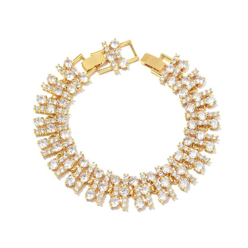 Luxus Blume Zirkon Armband, Hochwertig Exquisit Und Fortschrittlich, Nicht Verblassendes Armband Für Frauen
