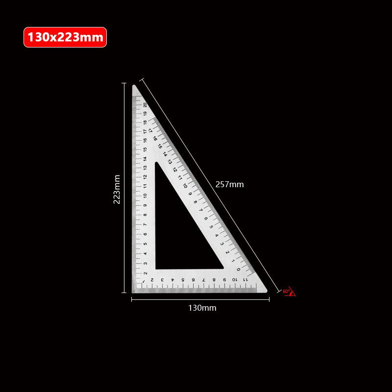 Stainless Steel 90° & 45° Right Angle Triangle Ruler for Woodworking & Decoration