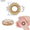 Spiral hair ties telephone cord type ponytail spring rubber coil coils durable no marks left (4 colors 8 pieces set)