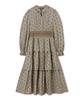 PENFIELD Waist Embroidered Smocking Tiered Dress Beige_Fs2Ws20F