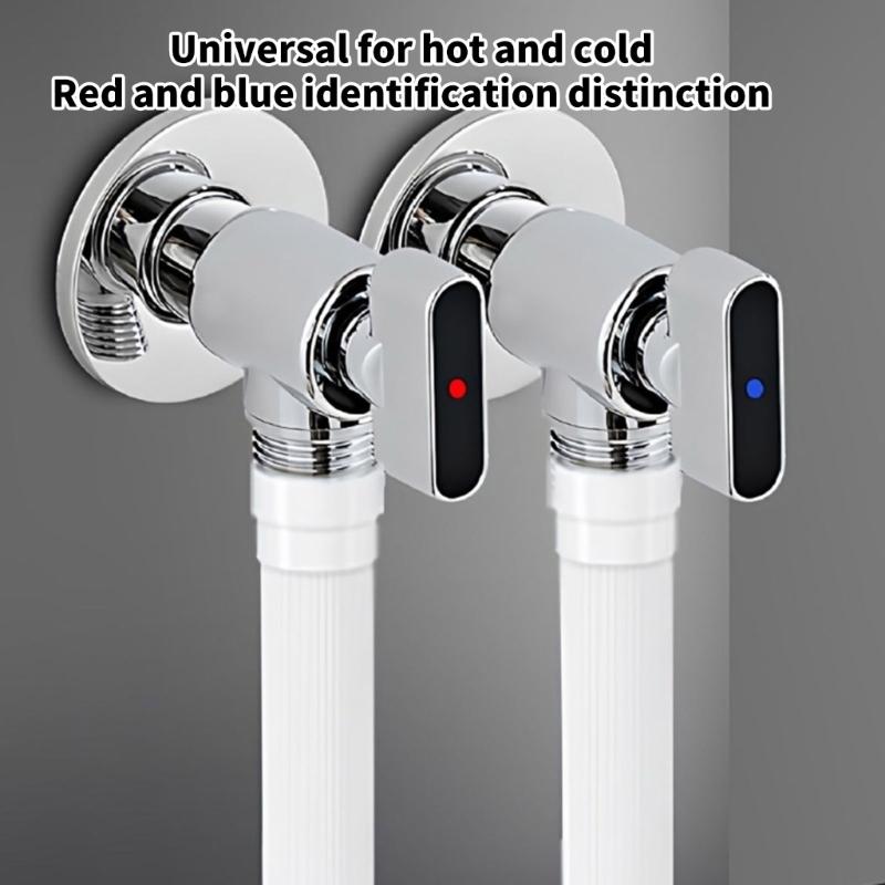 1/2inch Water Shut Off Valves with Handle Universal Water Flows Control Valves Hot/Cold Water Turn Angle Stop Valves
