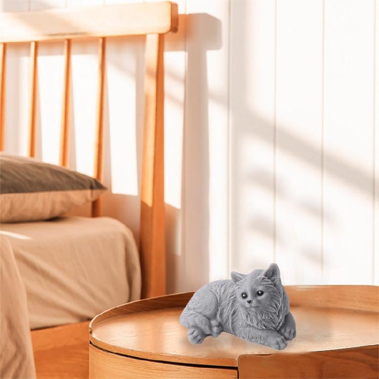 Stampo in Silicone Gatto Sdraiato 3D, Stampo per Artigianato Decorativo Carino per Candele Profumate Fai-da-te, Sapone, Stampo a Forma di Gatto per Decorazioni per la Casa