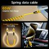 3pcs 4-in-1High-Speed Charging Cable USB Cable Travel Car Charging The Best Choice Spring Telescopic Charging Cable for SamSung Xiaomi for Huawei OPPO