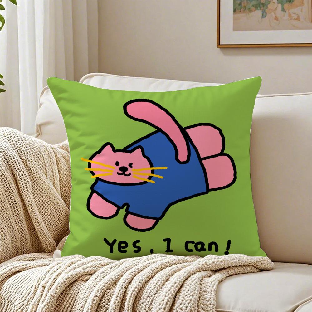 Happy Dog Cushion Cover Pillowcase Antidustmite Living Room Sofa Decor Cushion Room