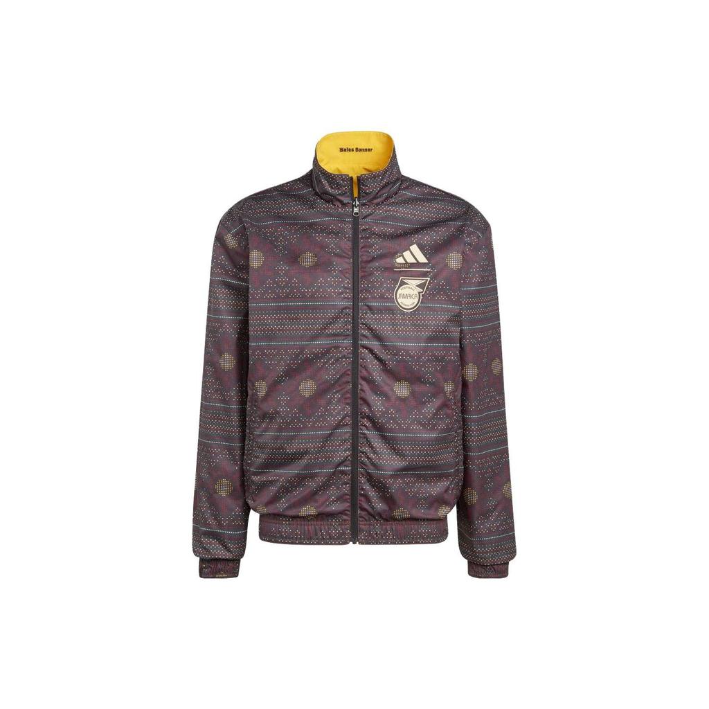 Adidas Reversible Zip-Up Jacket With Logo Print Men Outerwear Yellow IB7461