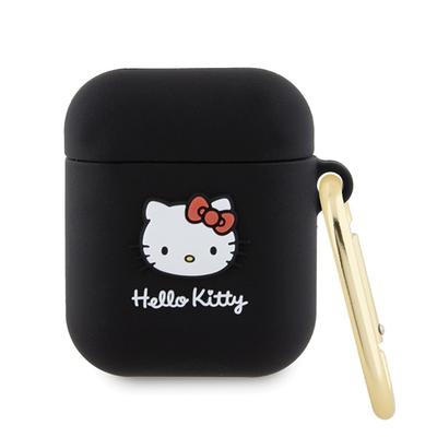 Etui Do Apple AirPods Hello Kitty 3D Kitty Head Czarne