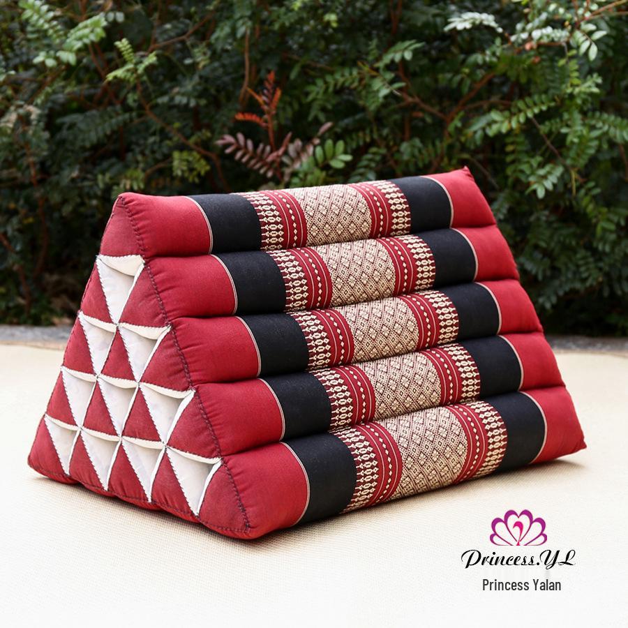 Thailand Triangle Tatami Cushion: Kapok Lumbar Pillow & Sofa Back Support.
