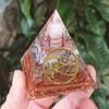 Crystal Gravel Pyramid Resin Ornament - Home and Office Decor Gift