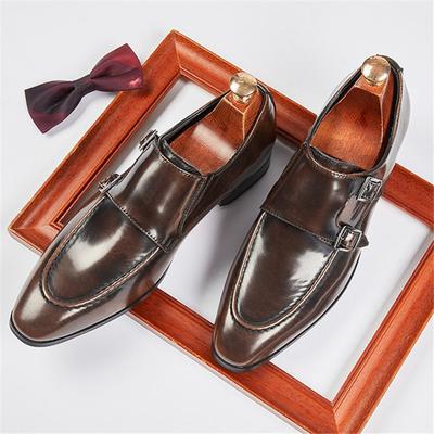 Trend Britische Monk Strap Loafer Neuer Charme Schwarze Braune Schuhe Für Männer Designer Formelle Hochzeits-Ball-Kleid Heimkehr-Schuhe