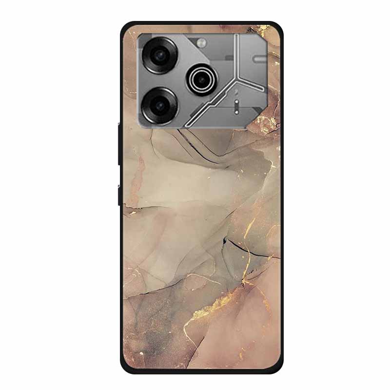 For Tecno Pova 6 Pro Case Marble TPU Silicone Soft Back Cover Phone Cases for Tecno Pova6Pro 5G LI9 Protector Mica Painted Coque