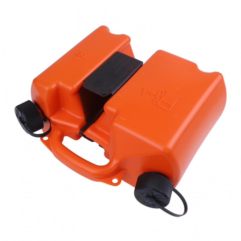 Robust 5 Liter Fuel And Bar Oil Combi Can With Integrated Tool Carriers