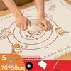 Non-Slip Food-Grade Silicone Kneading Mat and Rolling Pin Mat for Baking and Dining