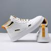 Small White Shoes High Top Board Shoes Men's Fashion Light Comfortable Sports Thick Sole Casual with Velvet Men's Shoes