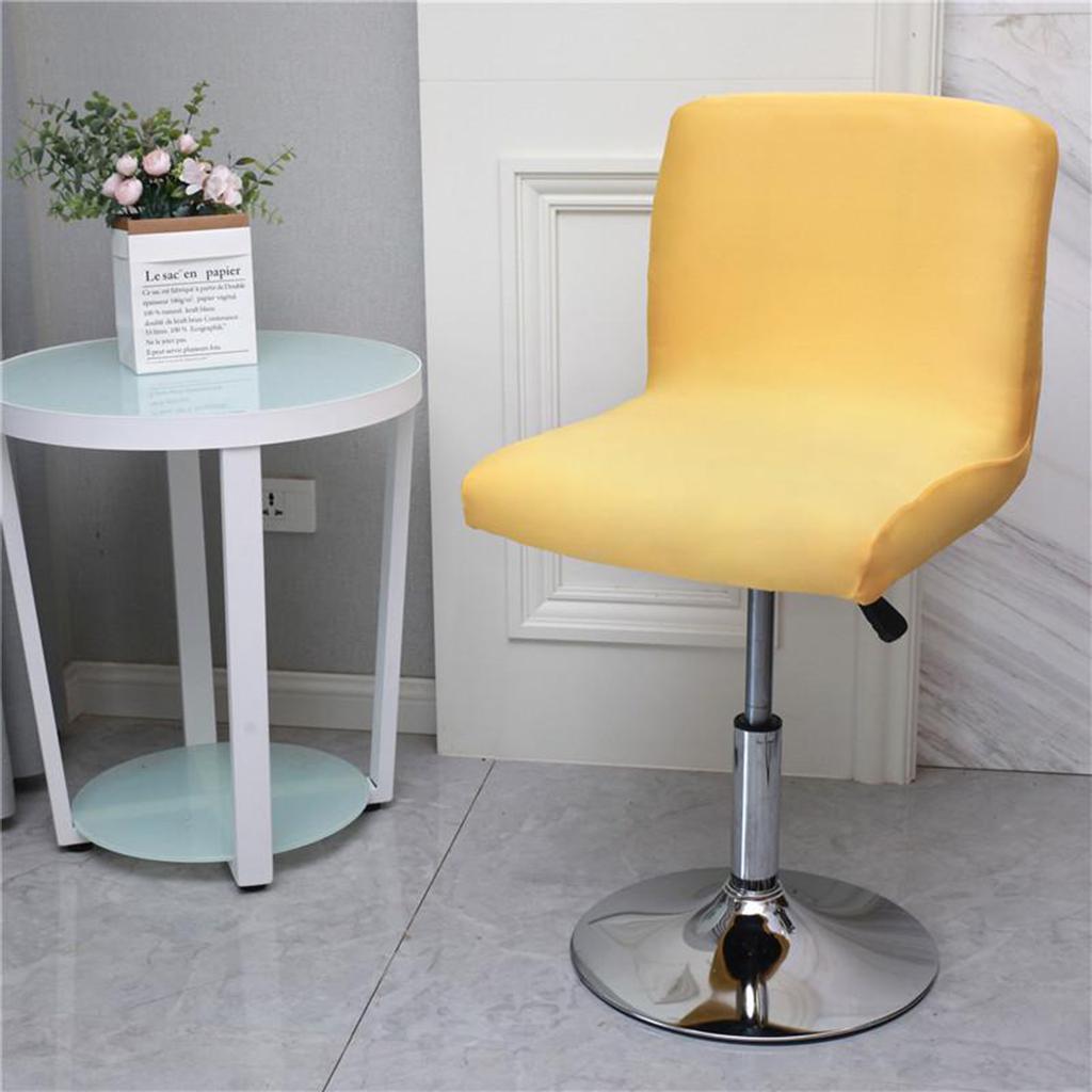 1x Counter Pub Stool Chair Cover Polyester Counter Side Short Back Kitchen Seat Slipcovers Bar Stool Chair Furniture Protector