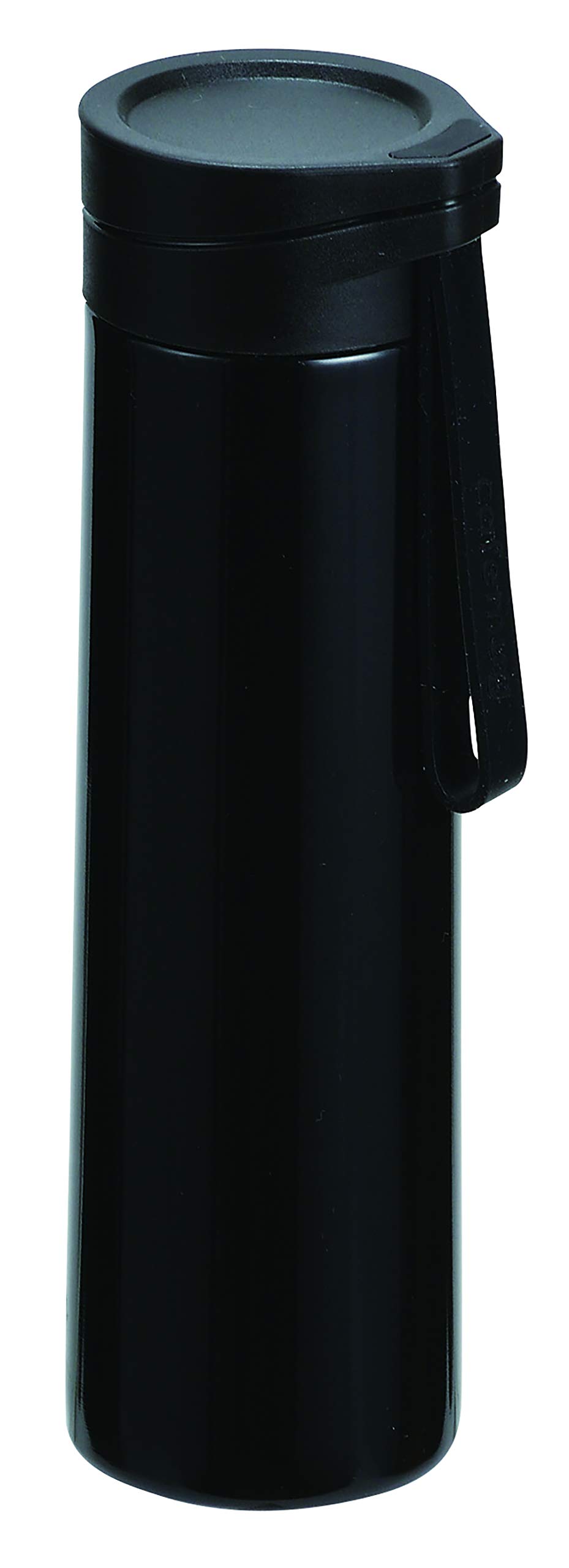 

Тонкая металлическая кружка с жемчужным покрытием 250 мл, черная, с крышкой и тонким ремешком для кружки, HB-5182 чёрный