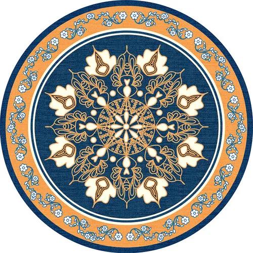 Persian Style Living Room Decoration Carpet Retro Round Rugs for Bedroom Home Chair Floor Mat Large Area Non-slip Washable Rug