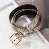 Retro Personalized Waistband for Women Girls with Sense of Niche Design Versatile Leopard Print Snake Skin Pattern Daily Belt