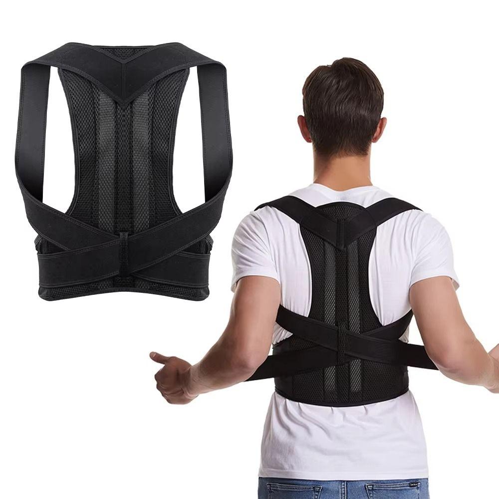 Black Back Posture Brace 5 Size Back Trainer Unisex Posture Corrector  Home Use