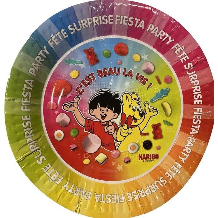 Piatti di cartone - HARIBO - haribo - Confezione da 8 - Ø 23 cm - Multicolore chiaro