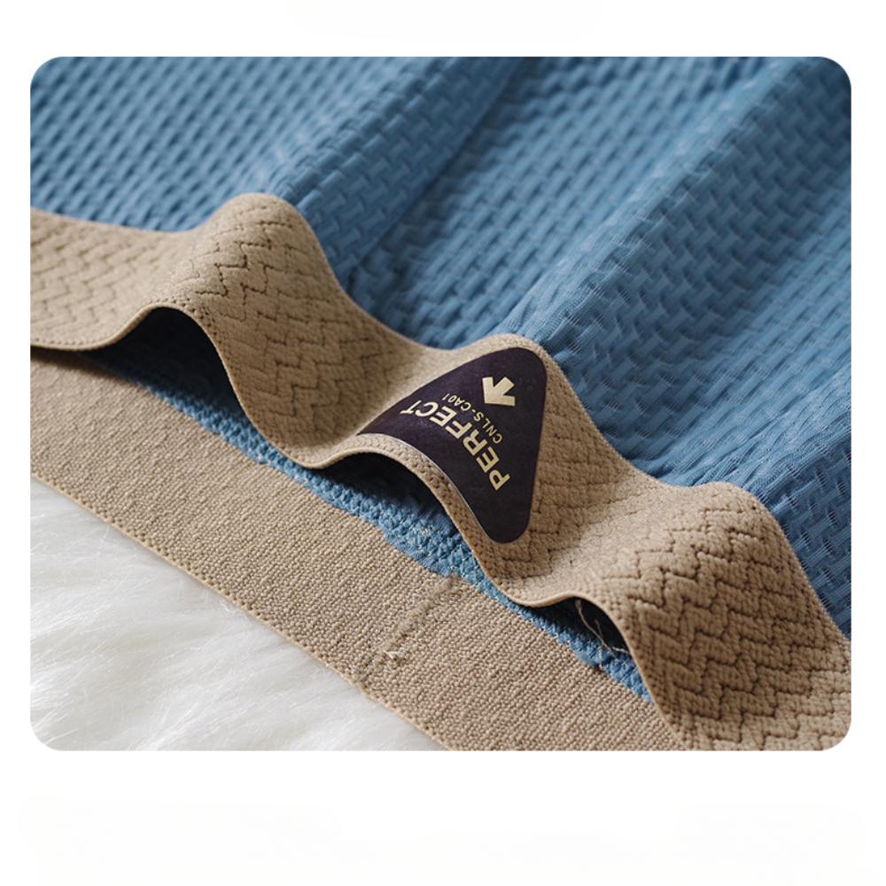 Summer Ice Silk Thin Men's Underwear Checkered Texture Simple Solid Color Men's Sports Home Flat Pants