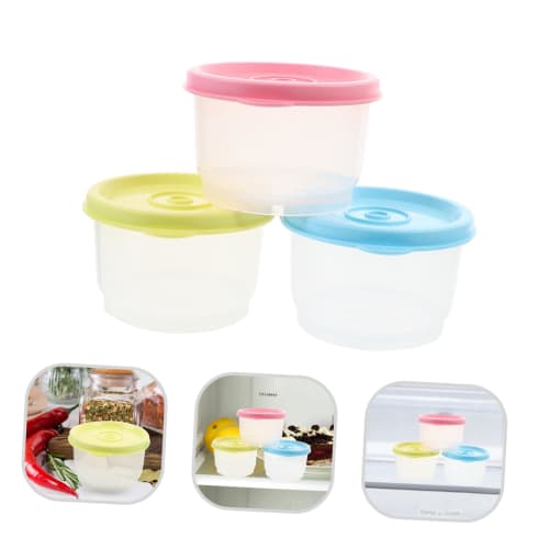 IWOWHERO 12-Piece Round Plastic Food Storage Containers with Lids, Refrigerator and Freezer Safe, Compact Storage, Reusable Snack Storage Boxes