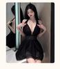 Fan Lei Sexy Deep V Backless Mesh Nightgown Loungewear