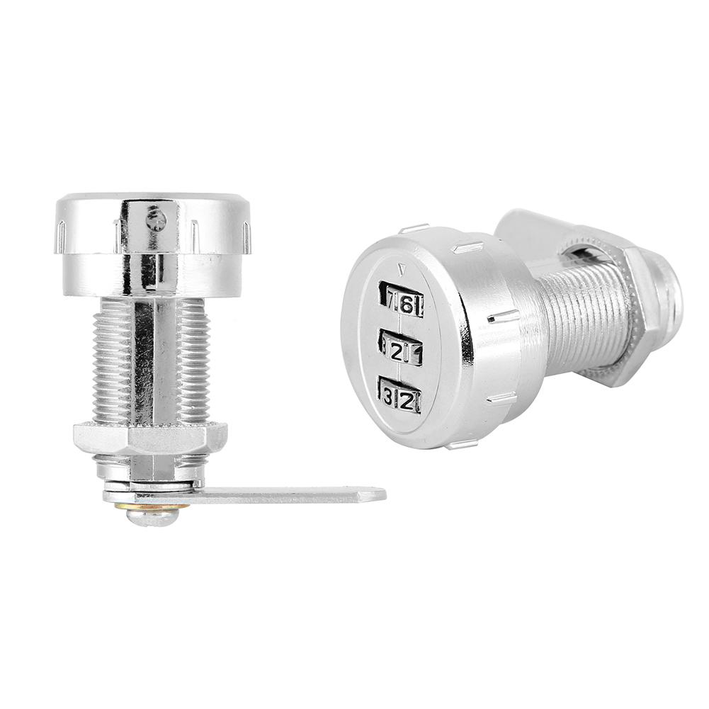 2pcs 30mm/1.18in 3-Digit Mechanical Code Password Lock for Cabinet Wardrobe Locker