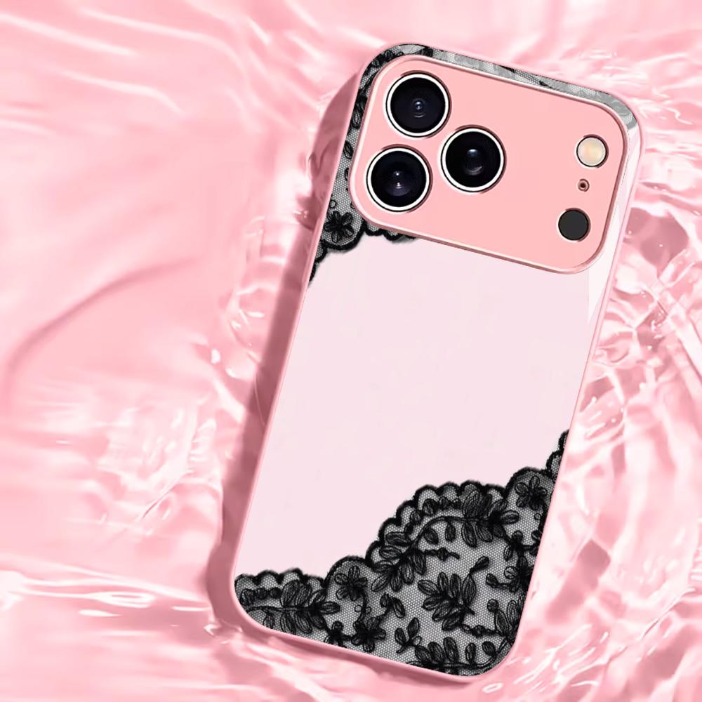 Trendy Pink Clear with Black Phone Case Mobile Phones for Iphone 17 Pro Max Cover Glass for iPhone 17 16 15 14 13 12 Pm Pro Plus