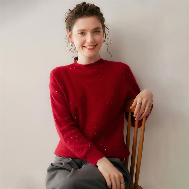 Lekasha Women's Loose Warm Cashmere Pullover Sweater