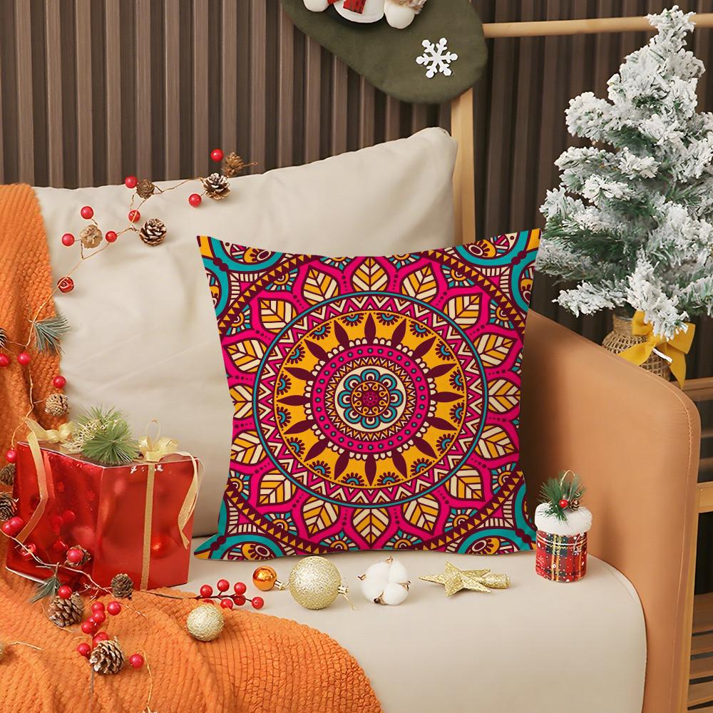 Federa per Cuscino Stile Mandala Impressionista Classico Stampa Federa Copricuscino per Divano Soggiorno Decorazione Camera da Letto