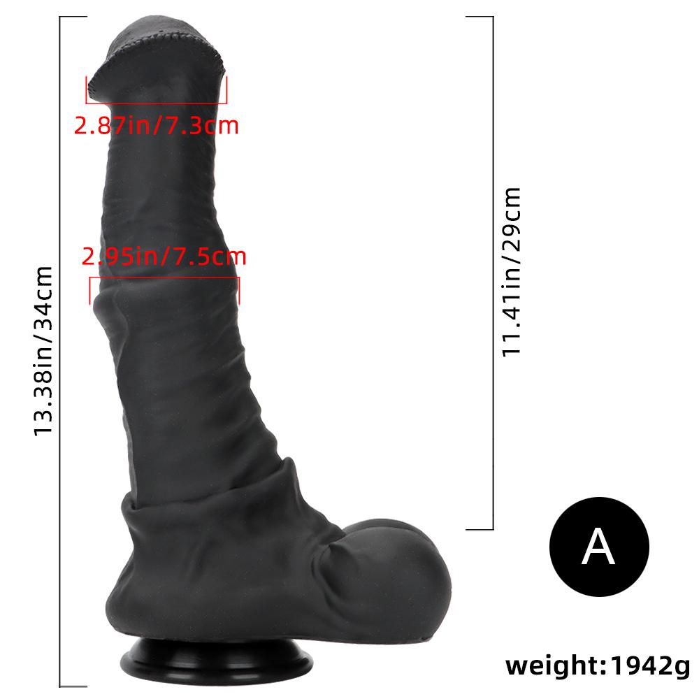 Dark Horse Silicone Dildo Oversized Anal Plug Masturbator Soft Anal Dilator Fisting Sex Toy Strap on Penis Realistic Dick