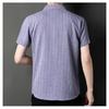 Summer Short-sleeved Slim-fit Shirt Men's Cotton and Linen Non-iron Business T-shirt  Men
