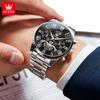 OLEVS Men's Watches Multifunctional Chronograph Flywheel Dial Original Wristwatch Moon Phase Waterproof Watches