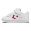 Converse Cons Pro Leather Klettverschluss Casual Low Top Walker Schuhe Babyschuhe Weiß Rot 768406C